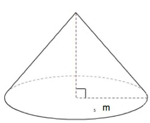 The volume of this cone is 157 cubic meters. The height of the cone is ___ meters.

Use ​ ≈ 3.14