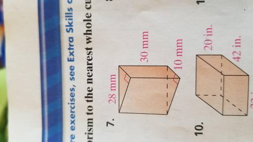 Find the volume of the prism to the nearest whole cubic unit