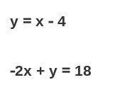 Solve the following system of linear equations by substitution.