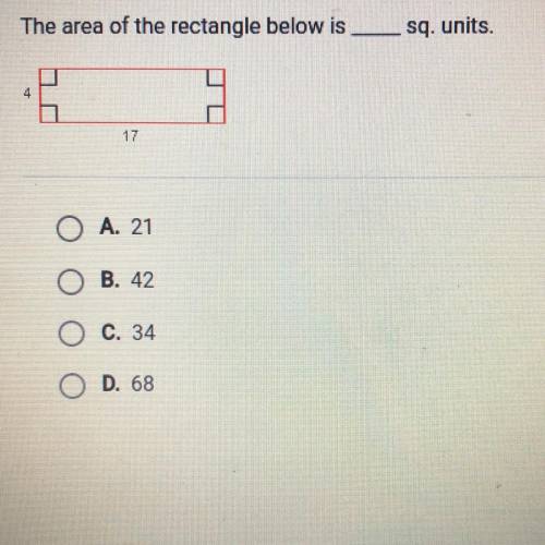 The area of the rectangle below is
sq. units.
Help me pls :(