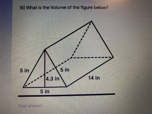 What is the volume of the figure below?