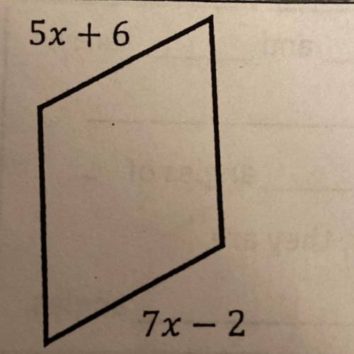 Solve for X. Please help ASAP! I have no idea how to do this and it’s due really soon!