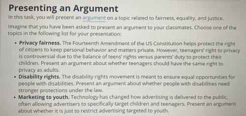 Present an argument on a topic related to fairness, equality, and justice.