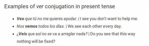 What’s “ver” conjugated for “yo”?