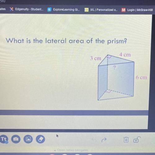 What is the lateral area of the prism? PLS HELP PLS ANSWER IF YOU ACTUALLY KNOW N PLS EXPLAIN
