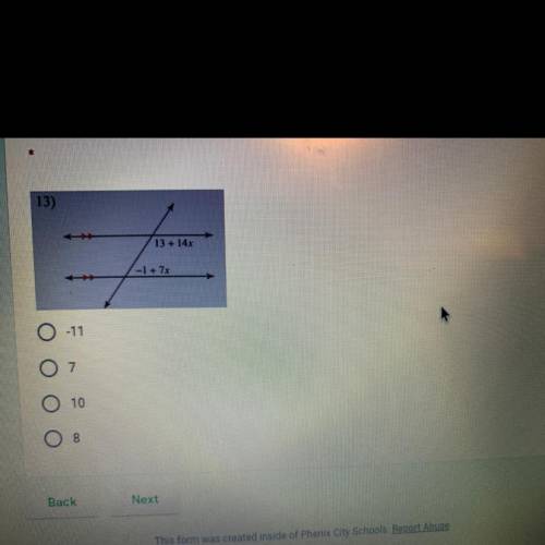 Parallel Lines cut by a transversal