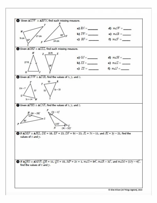 Triangle Congruence (Help Please!)