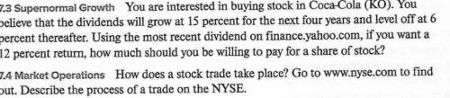 Please help with the attached stocks questions.
