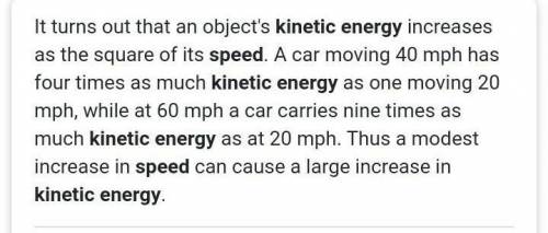 7. a. How is speed related to kinetic energy?​