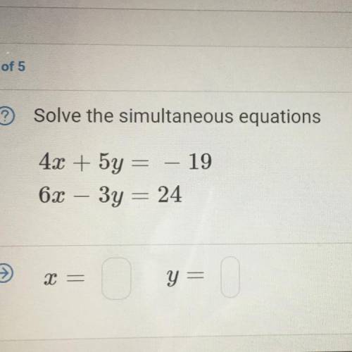 Please solve this simultaneous equation