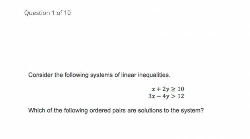 Which of the following ordered pairs are solutions to the system?