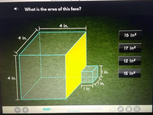 What is the area of this face?Please hurry​