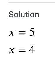 Select the correct answer. Find the solution(s) for x in the equation below.
x2-9x+20=0