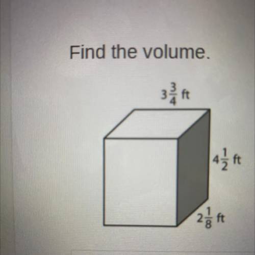 Can somebody help me find the volume