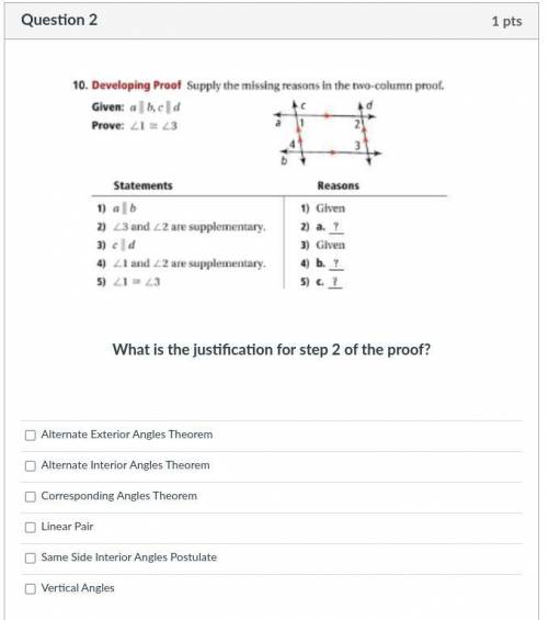 Whatt is the justification of the 2 step of the proof?