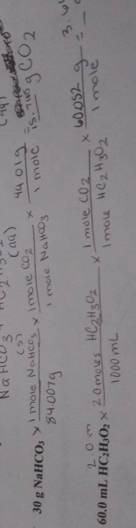 am i solving these right. i dont know if im suppose to divide by 1 mole or convert it and divide by