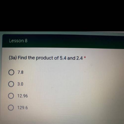 (Find the product of 5.4 and 2.4