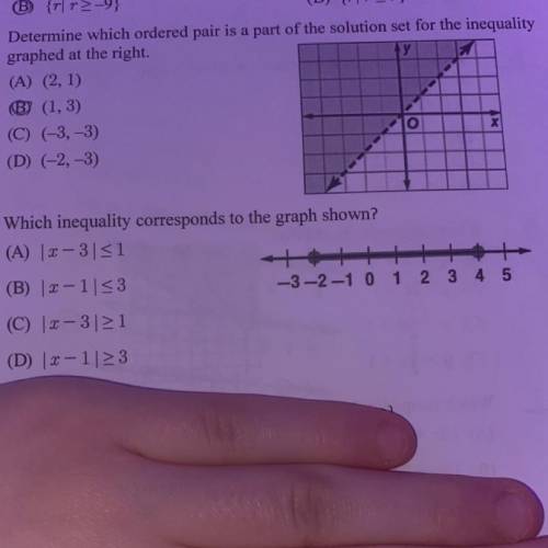 Question 9
Which inequality corresponds to the graph shown?