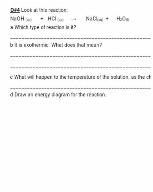 C) what will happen to the temperature of the solution ,as the chemicals react?

please help me I