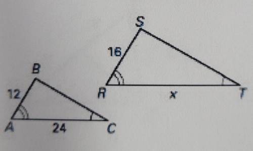 Are the two triangles similar? explain your reasoning.​
