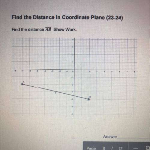 What is the distance of AB