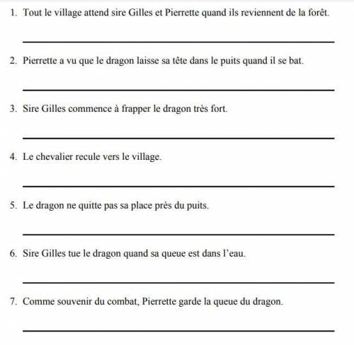 Help -

Le dragon de la forêt – Troisième Partie
Questions : Chaque phrase contient une erreur de