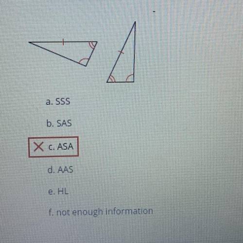 Determine if the two triangles are congruent. If they are, state how you know.