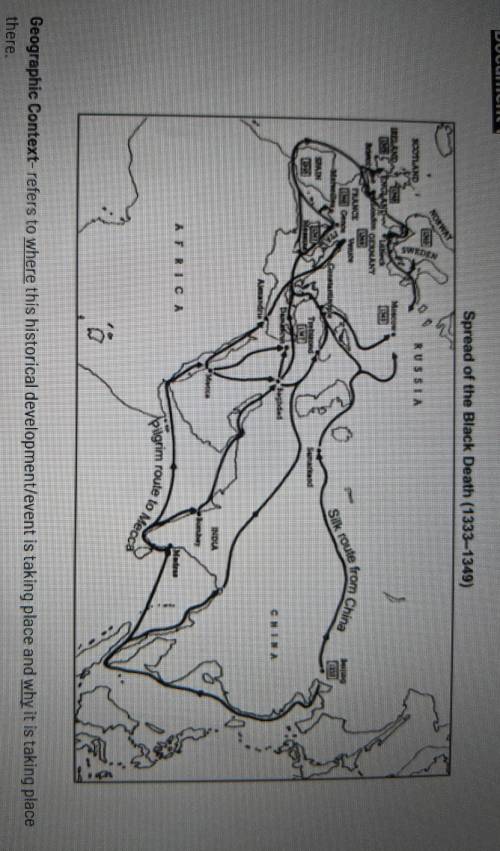 Using the document explain the geographical contact of the development shown on the map​