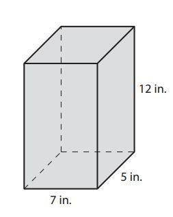 Find the volume of this prism, please

A
35 cubic inches
B
144 cubic inches
C
420 cubic inches
D
4