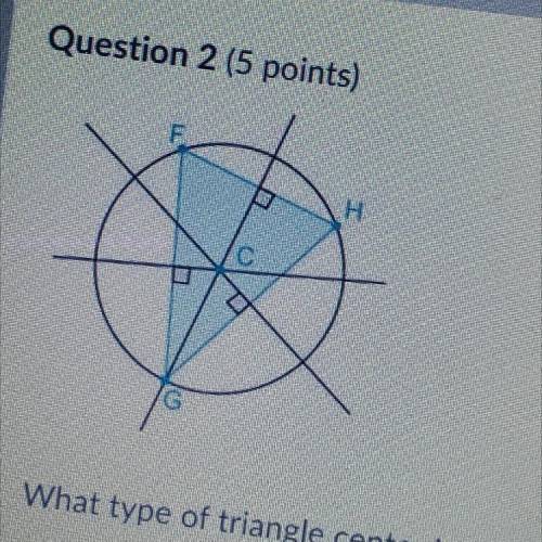 What type of triangle center is shown as point C in the figure?

A) Incenter
B) Centroid
C) Circum