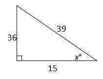 Write the correct ratio for each trig function. Be sure to simplify your fractions.

sin x =??
cos
