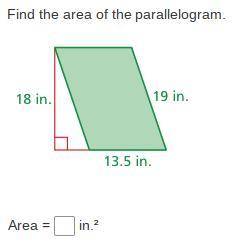 Find the area of the parallelogram.