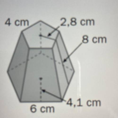 Find the volume of the following shape:
Encuentra el volumen de la siguiente figura: