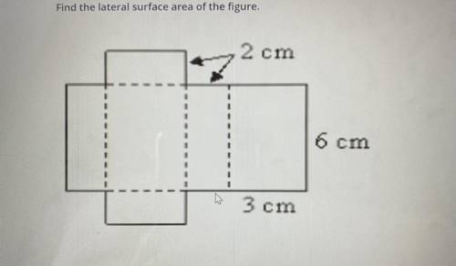 Find the lateral surface area of the figure.
