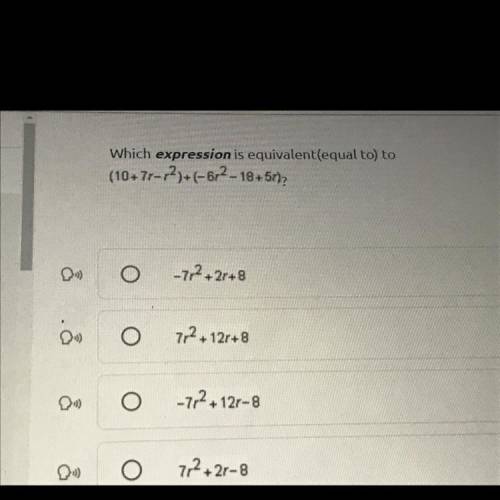 Which expression is equivalent(equal to) to
(10+77-12)+(-672-18+51) HELPPPPP