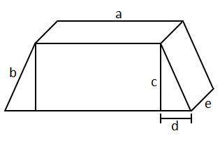 Two same-sized triangular prisms are attached to a rectangular prism as shown below. If a = 20 cm,