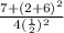 \frac{7+(2+6)^{2} }{4(\frac{1}{2} )^{2} }