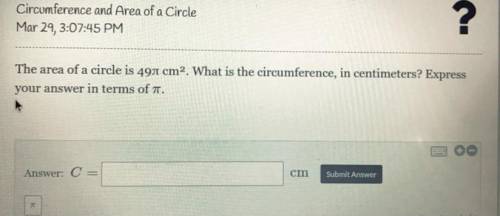 How do I find the circumference, in centimeters? May someone help me out with this problem?