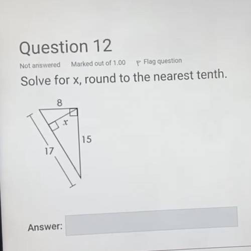 Solve for x, round to the nearest tenth