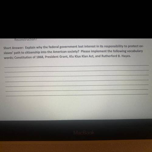 How did the federal government lose interest in its responsibility to protect ex slaves path to cit