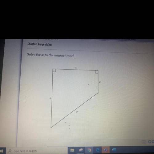 Solve for x to the nearest tenth