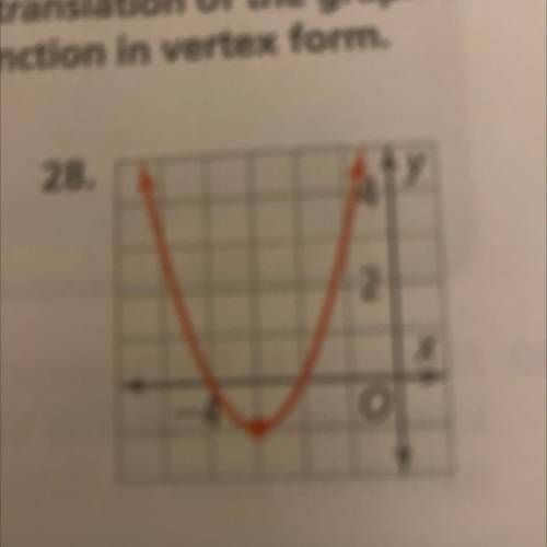 Please help with explanation each graph shown is a translation of the graph of f(x)=x^2 wrote the f