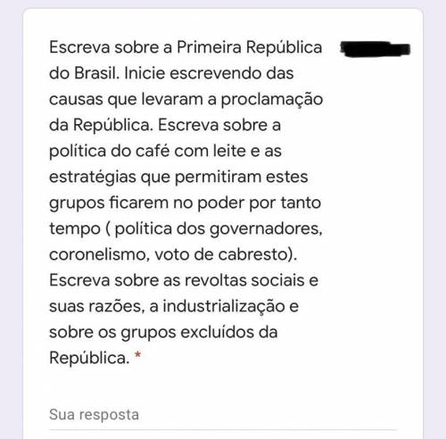 Escreva sobre a Primeira República do Brasil. Inicie escrevendo das causas que levaram a proclamaçã
