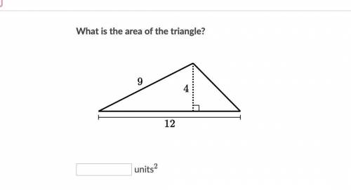 FIND THE AREA OF THE TRIANGLE