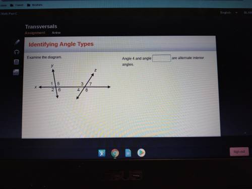 Angle 4 and angle _____ are alternate interior angles