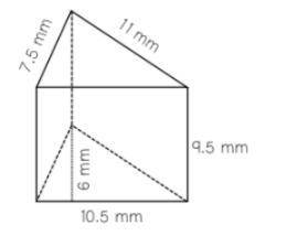What is the lateral surface area of the triangular prism below?