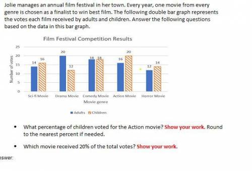 Jolie manages an annual film festival in her town. Every year, one movie from every genre is chosen