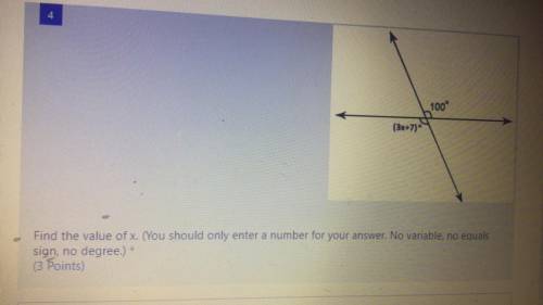 Find the value of x I need the answer
