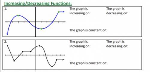 Increasing/decreasing functions(20 points)