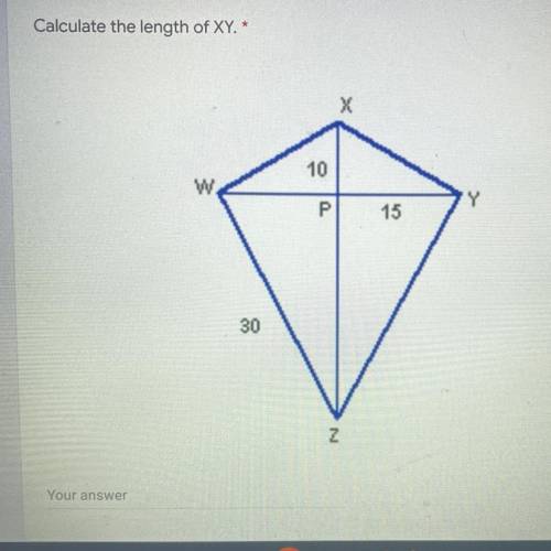 Calculate the length of XY